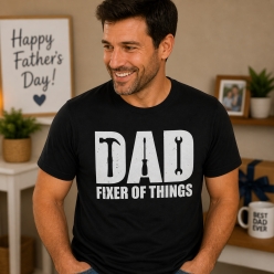 DAD Fixer of Things Black T-shirt